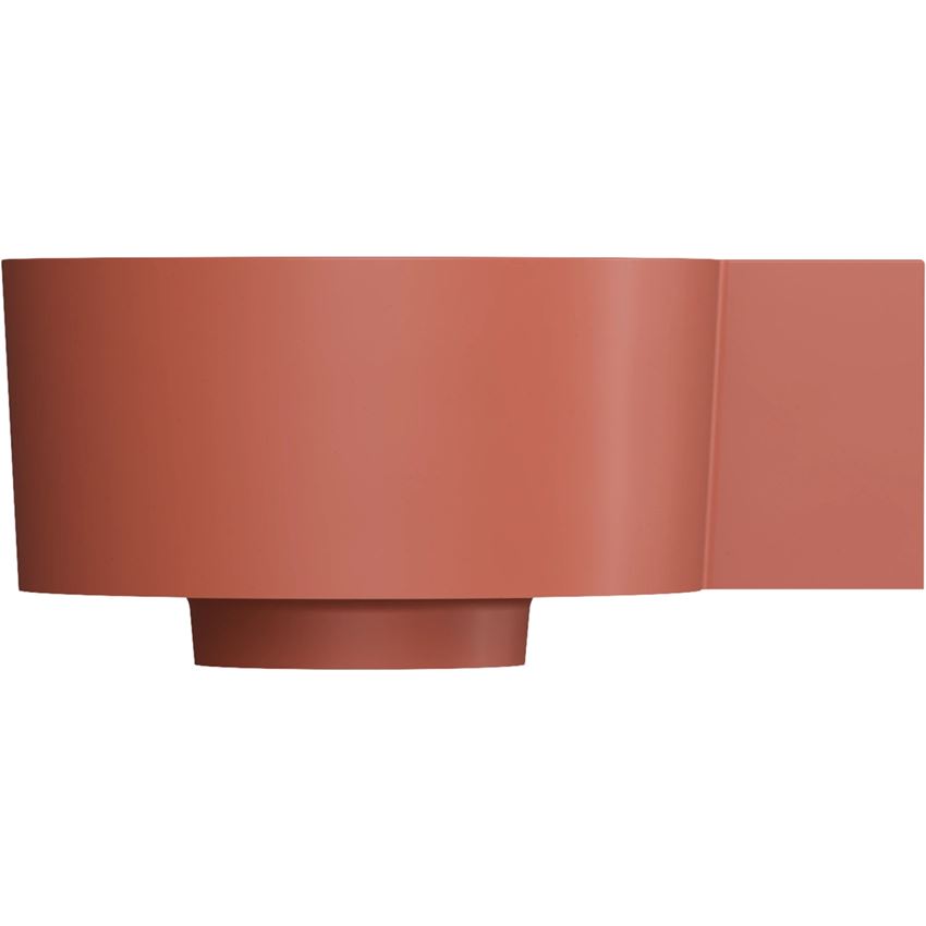 Umywalka nablatowa/wisząca - prawa 33x34 cm terracotta mat Omnires Ovo