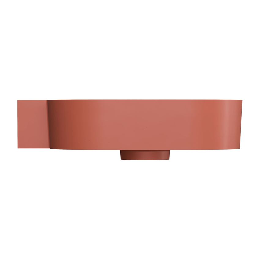 Umywalka nablatowa/wisząca - lewa 55x38 cm terracotta mat Omnires Ovo