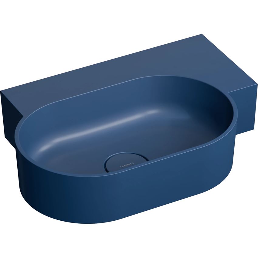 Umywalka nablatowa/wisząca - prawa 55x38 cm midnight blue mat Omnires Ovo