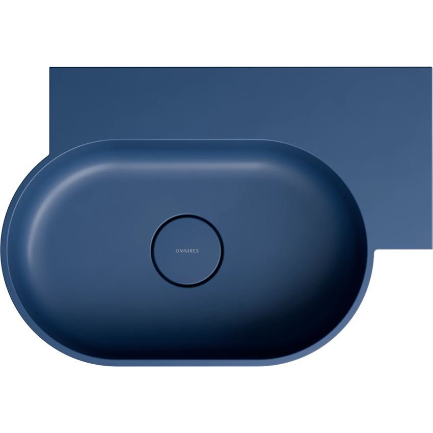 Umywalka nablatowa/wisząca - prawa 55x38 cm midnight blue mat Omnires Ovo