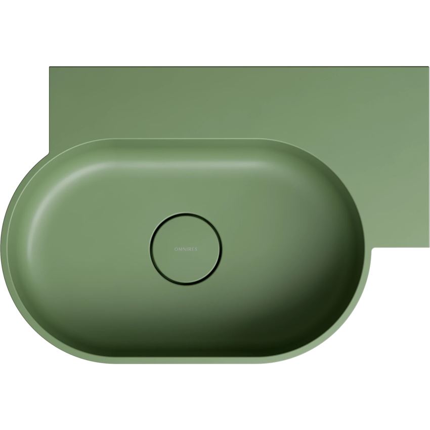 Umywalka nablatowa/wisząca - prawa 55x38 cm olive mat Omnires Ovo