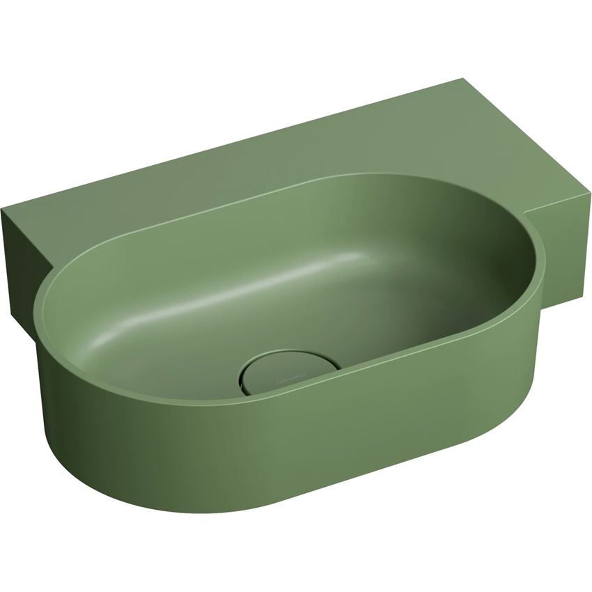 Umywalka nablatowa/wisząca - prawa 55x38 cm olive mat Omnires Ovo