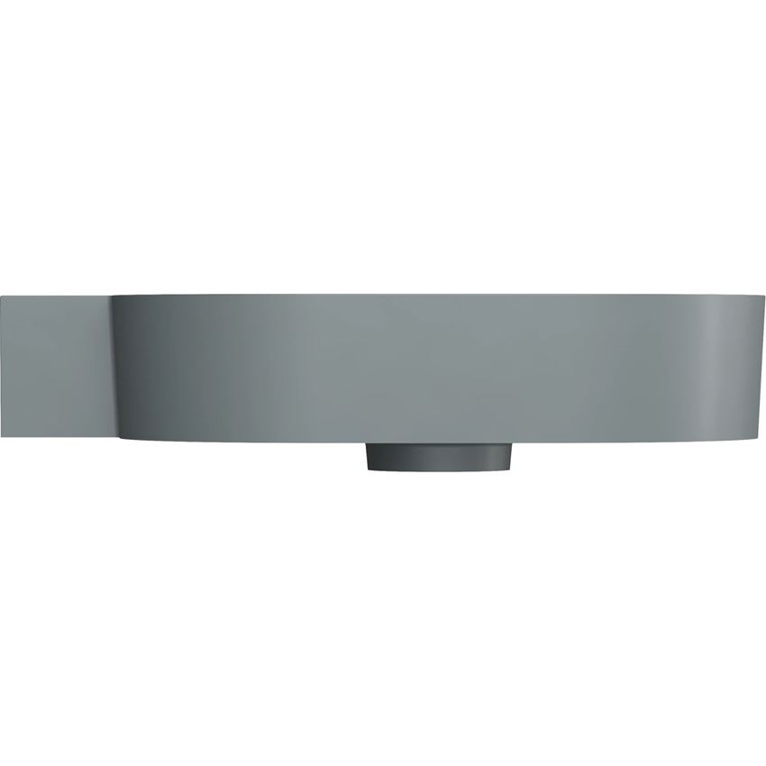 Umywalka nablatowa/wisząca - lewa 64x44 cm ash grey mat Omnires Ovo