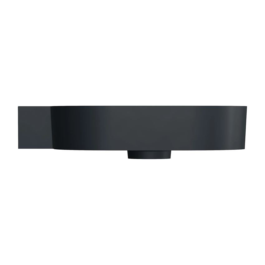 Umywalka nablatowa/wisząca - lewa 64x44 cm black lava mat Omnires Ovo