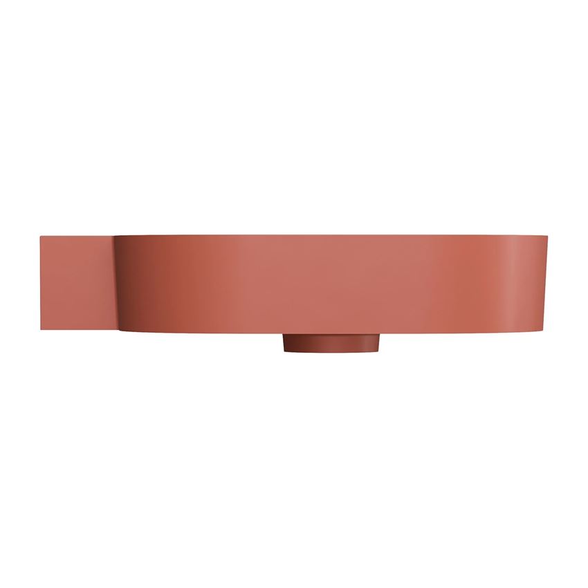 Umywalka nablatowa/wisząca - lewa 64x44 cm terracotta mat Omnires Ovo