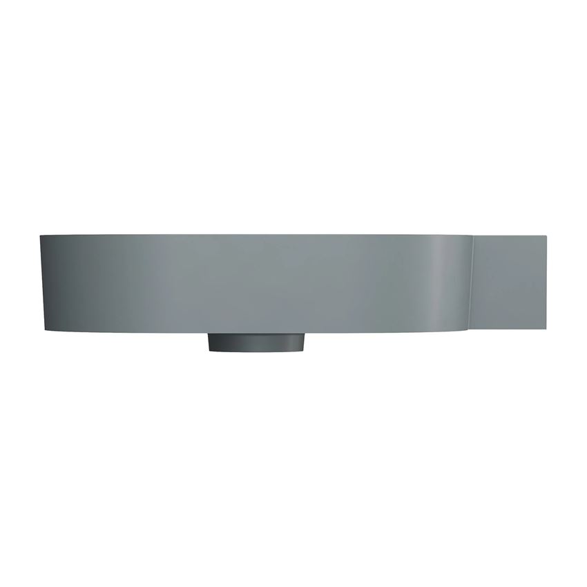 Umywalka nablatowa/wisząca - prawa 64x44 cm ash grey mat Omnires Ovo