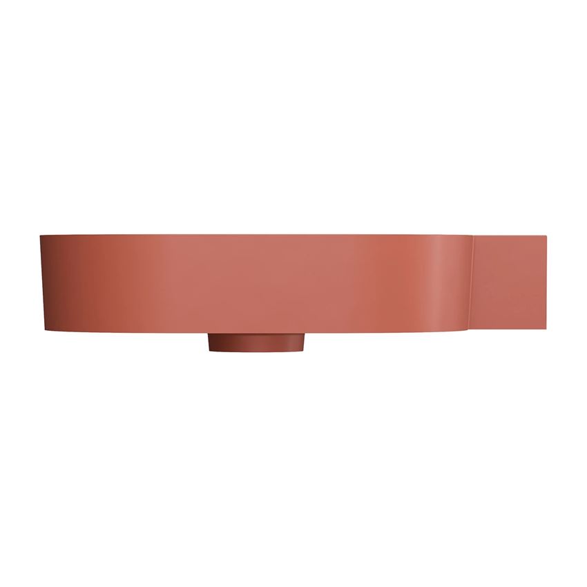 Umywalka nablatowa/wisząca - prawa 64x44 cm terracotta mat Omnires Ovo