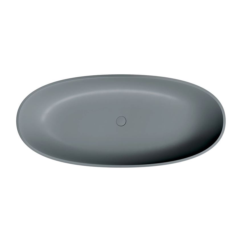 Wanna wolnostojąca bez przelewu 175x78 cm ash grey mat Omnires Shell