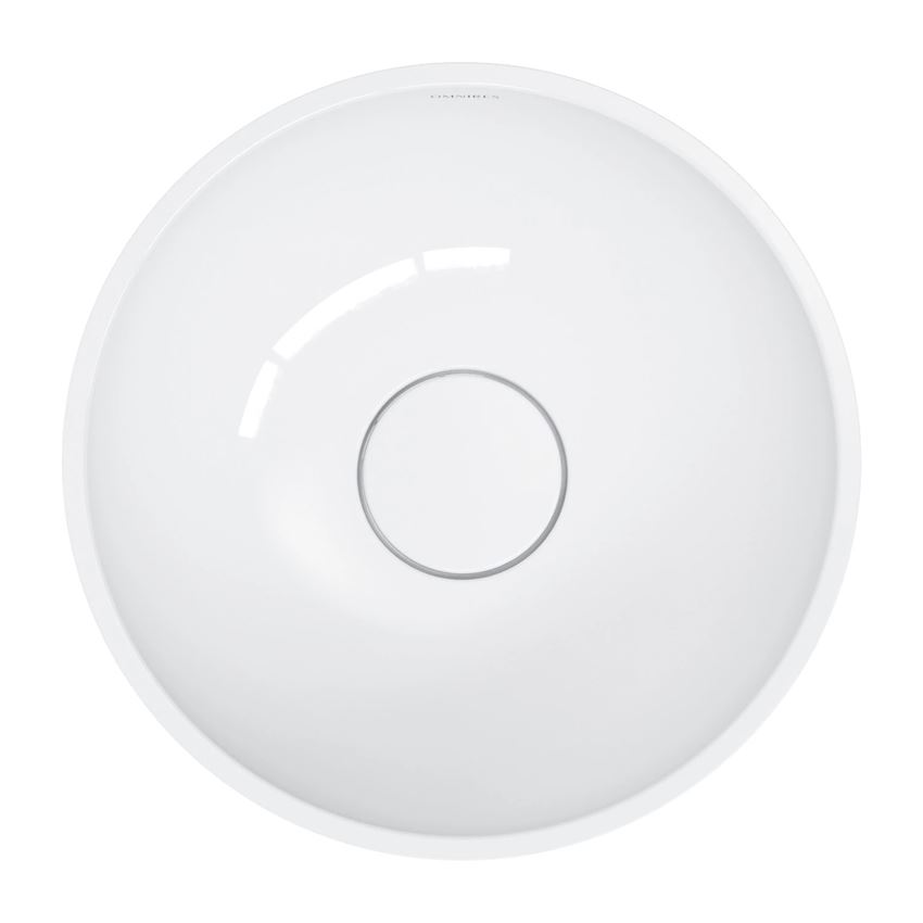 Umywalka nablatowa 35 cm biały połysk Omnires Shell