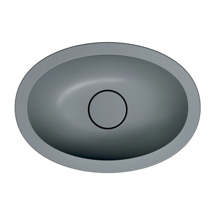 Umywalka podblatowa 38x25 cm ash grey mat Omnires Shell
