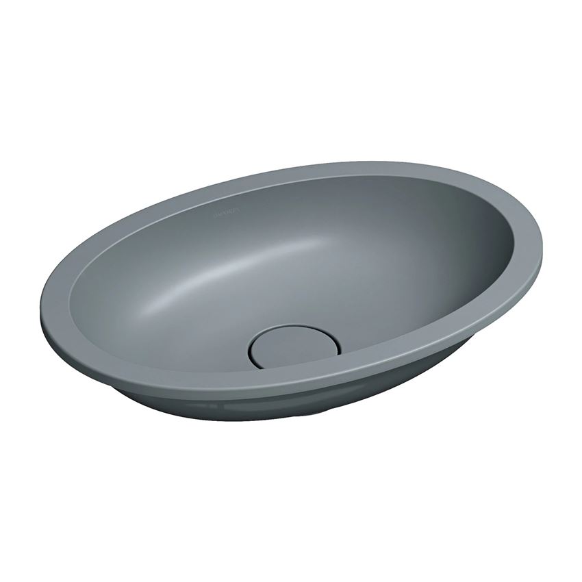 Umywalka podblatowa 48x31 cm ash grey mat Omnires Shell