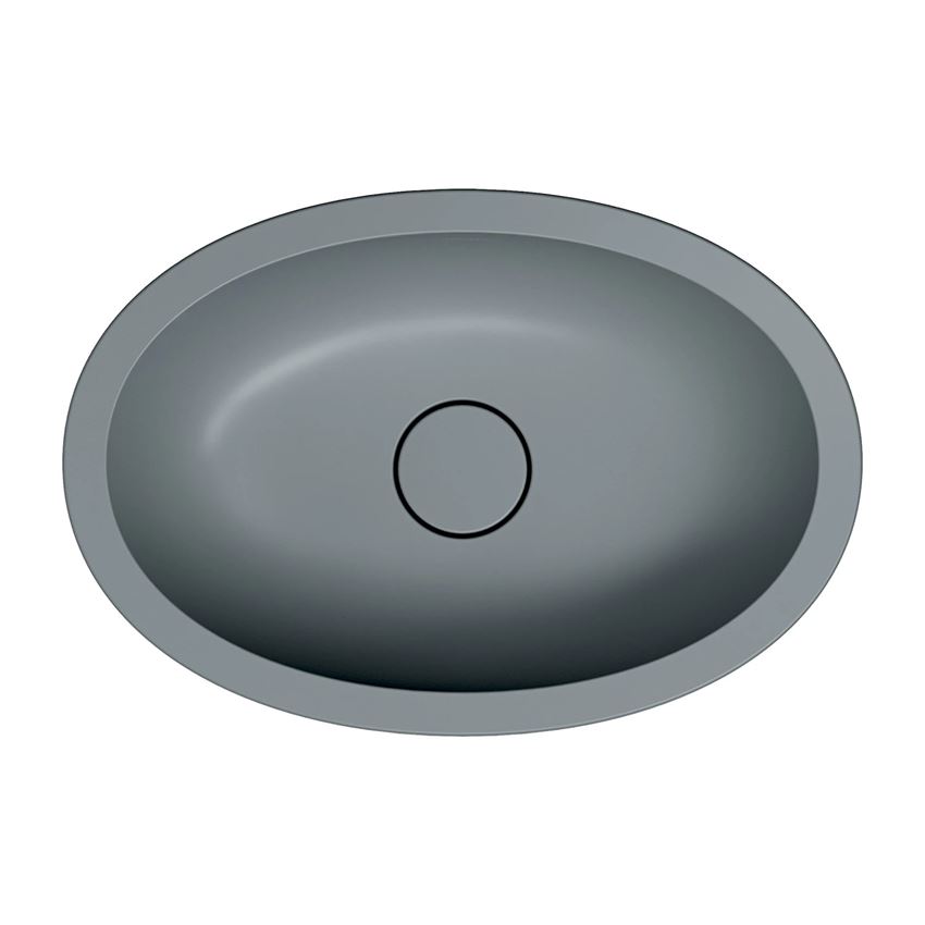 Umywalka podblatowa 48x31 cm ash grey mat Omnires Shell