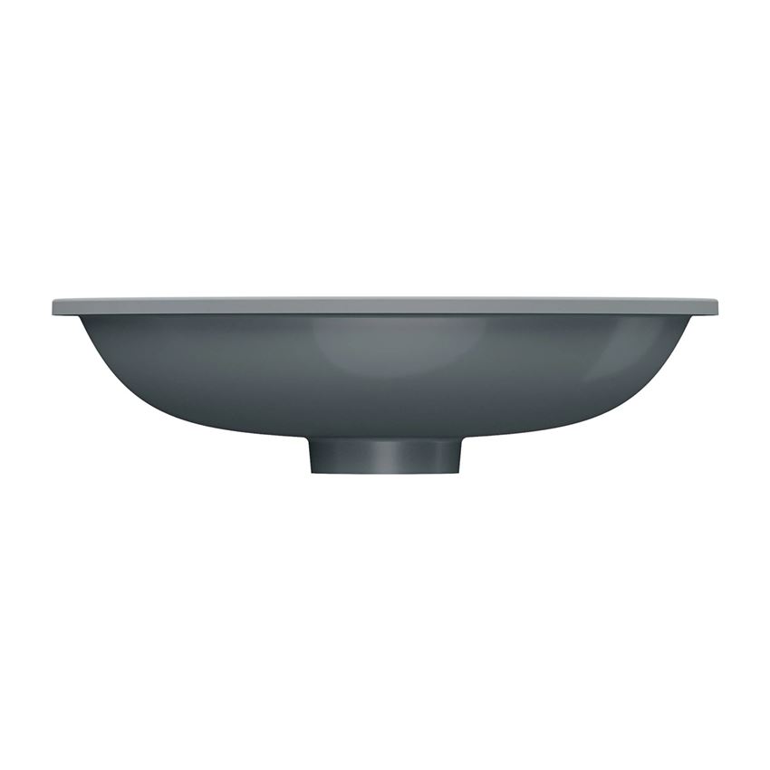 Umywalka podblatowa 48x31 cm ash grey mat Omnires Shell