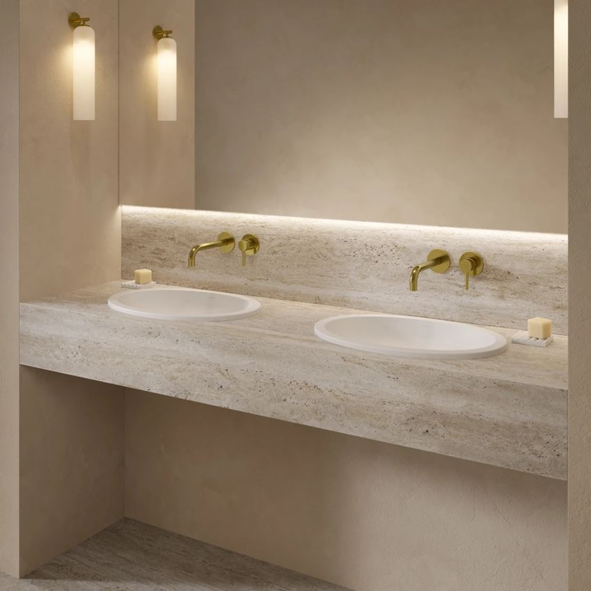 Umywalka podblatowa 55 cm biały mat Omnires Shell