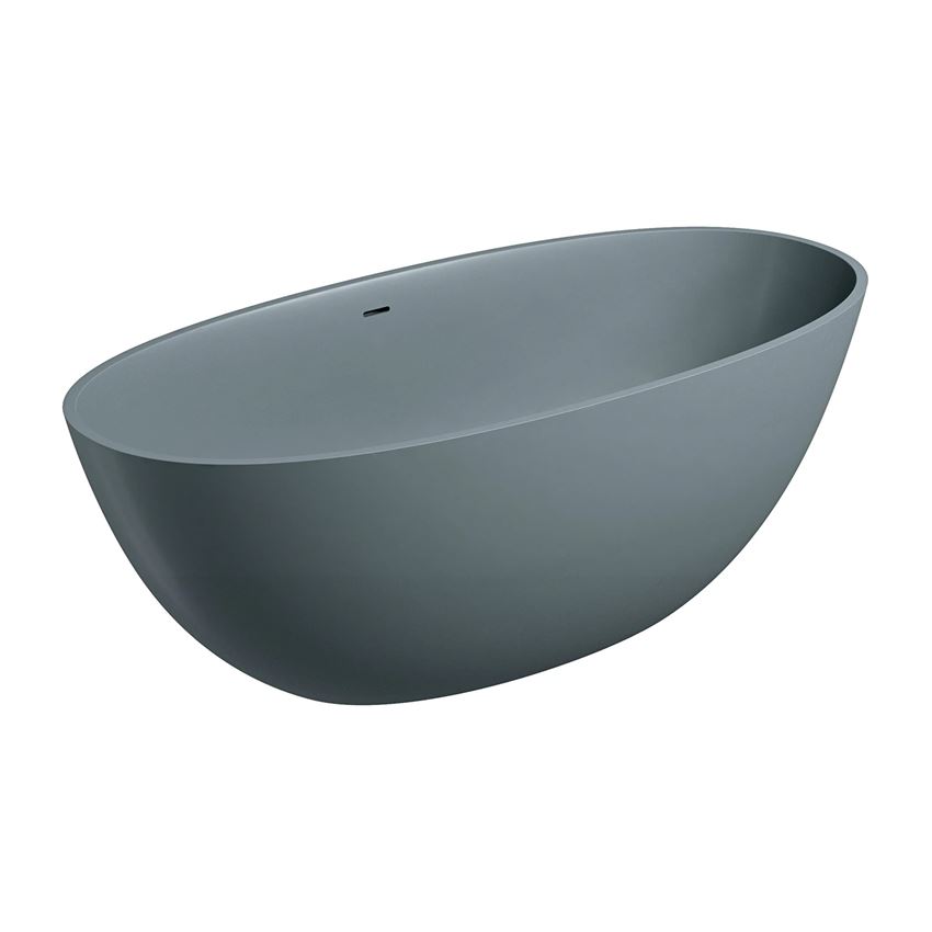 Wanna wolnostojąca z przelewem 160x75 cm ash grey mat Omnires Shell