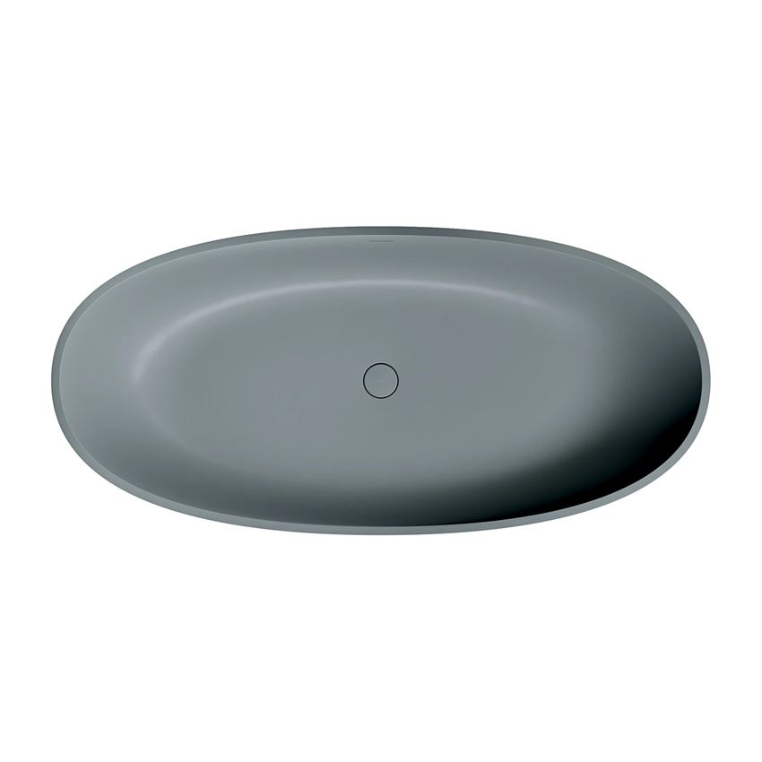 Wanna wolnostojąca z przelewem 160x75 cm ash grey mat Omnires Shell