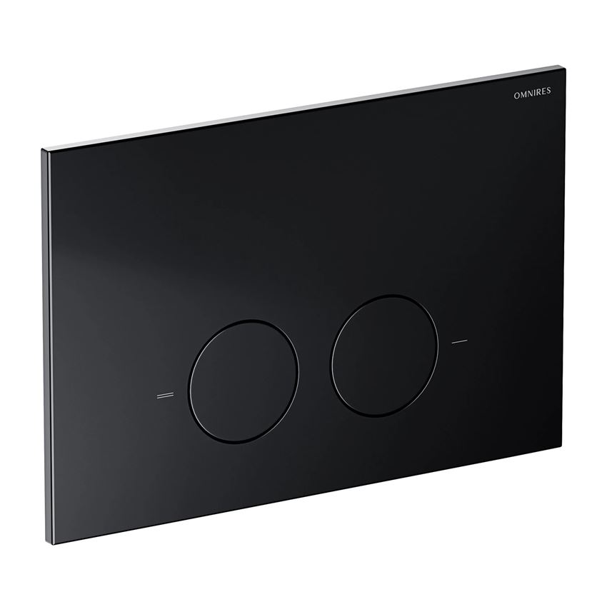 Strongframe stelaż podtynkowy do miski toaletowej z ECO spłukiwaniem + Minimal przycisk spłukujący czarny mat Omnires Flush Set