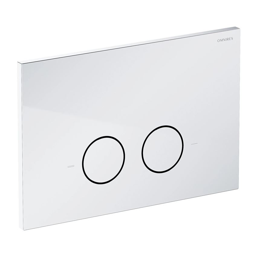 Strongframe stelaż podtynkowy do miski toaletowej + Steel-R45 przycisk spłukujący ze stali nierdzewnej chrom połysk Omnires Flush Set