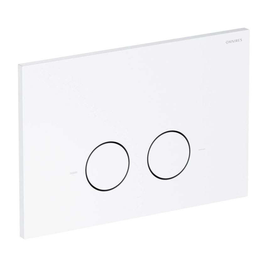Strongframe stelaż podtynkowy do miski toaletowej + Steel-R45 przycisk spłukujący ze stali nierdzewnej biały mat Omnires Flush Set