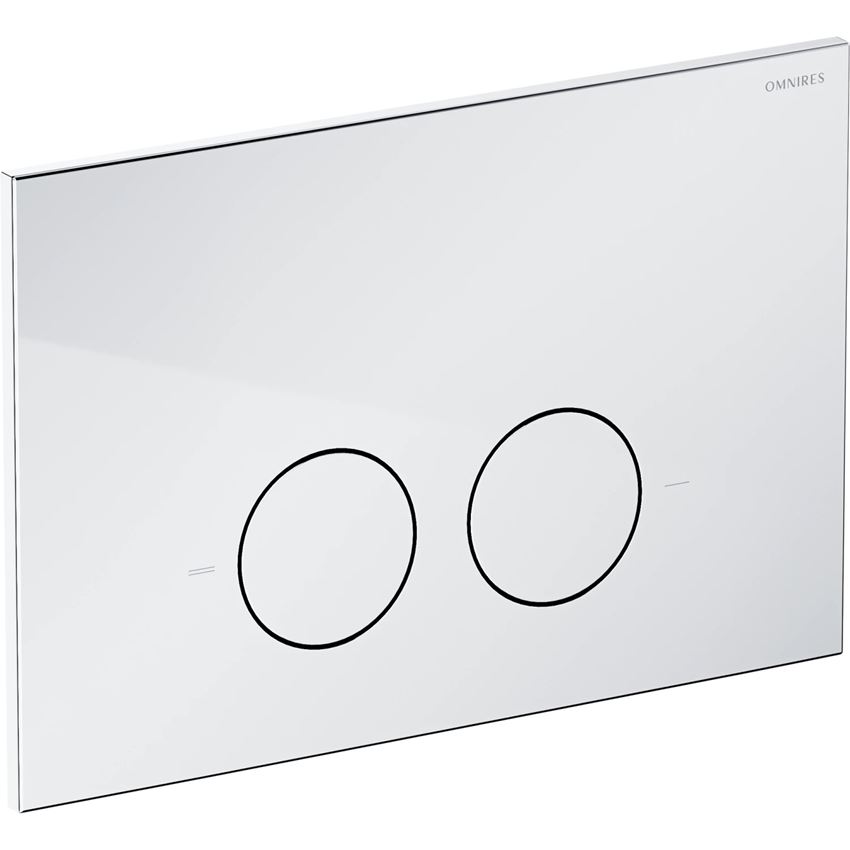 Strongframe Eco stelaż podtynkowy do miski toaletowej z funkcją oszczędnego spłukiwania + Steel-R45 przycisk spłukujący ze stali nierdzewnej chrom połysk Omnires Flush Set Eco