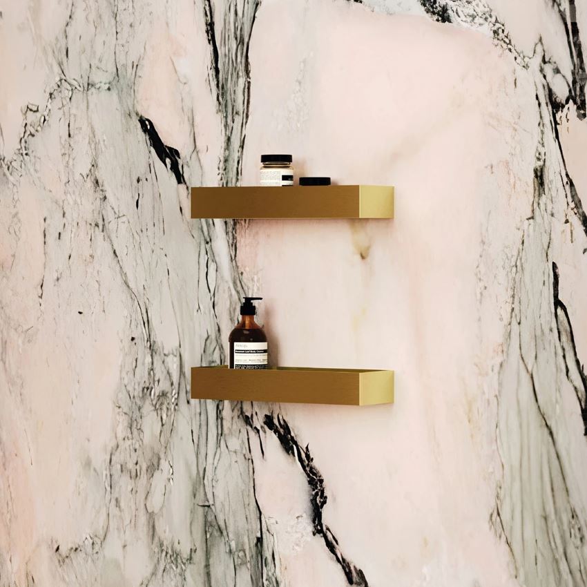 Koszyk prysznicowy 30x5 cm mosiądz szczotkowany Omnires Uni