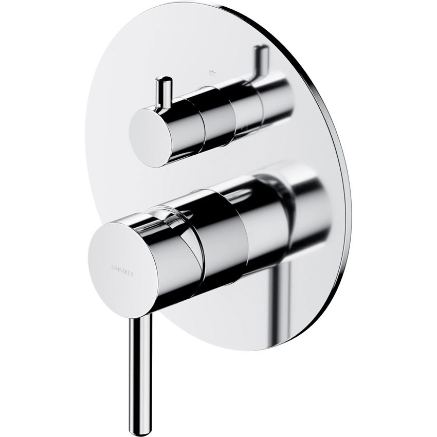 Element natynkowy baterii prysznicowej 2-wyjściowej chrom połysk Omnires Y