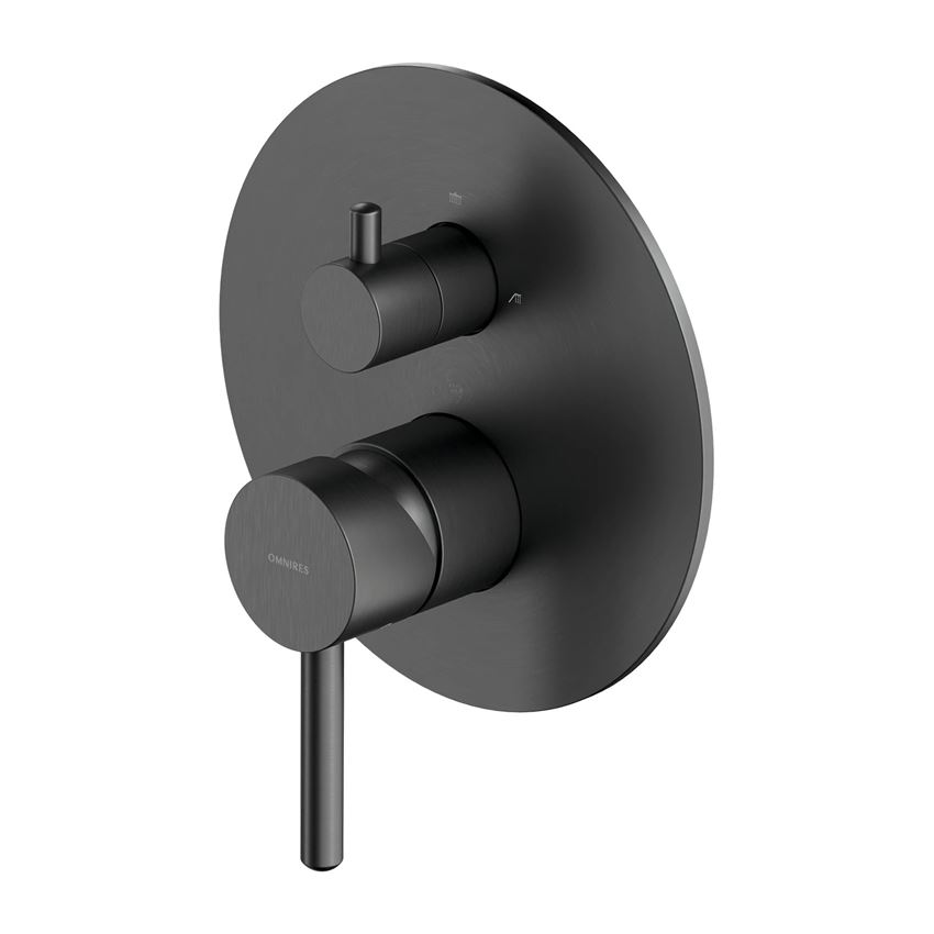 Element natynkowy baterii prysznicowo-wannowej 3-wyjściowej grafit szczotkowany Omnires Y