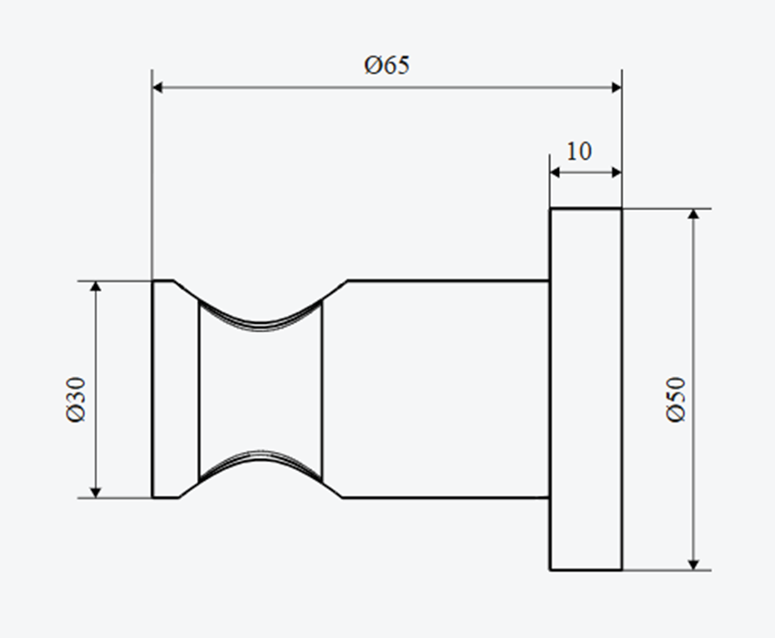 Uchwyt na słuchawkę Excellent AREX.1031AB rys techniczny