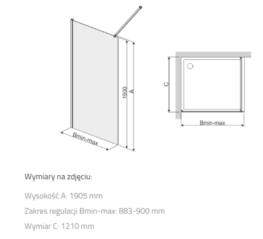 Kabina walk-in Sanplast TX 600-271-2130-01-401 rys techniczny