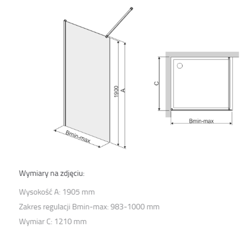 Kabina walk-in Sanplast TX 600-271-2140-38-231 rys techniczny