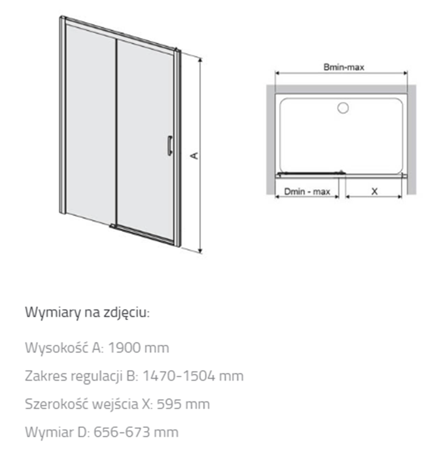 Drzwi prysznicowe Sanplast Free Zone 600-271-3210-38-401