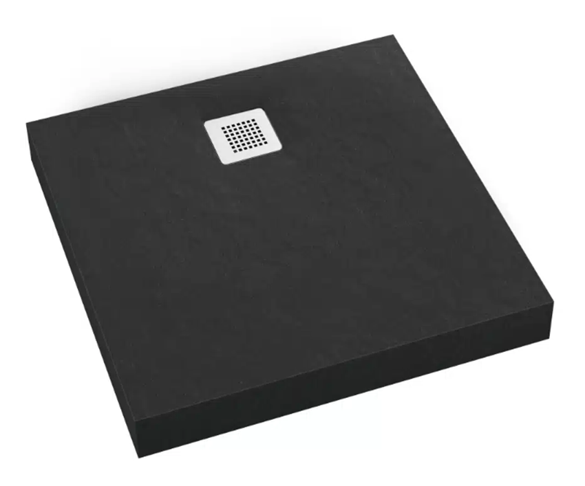 Brodzik kwadratowy Schedpol New Horizons Black Stone 3.3401/C/ST-M2