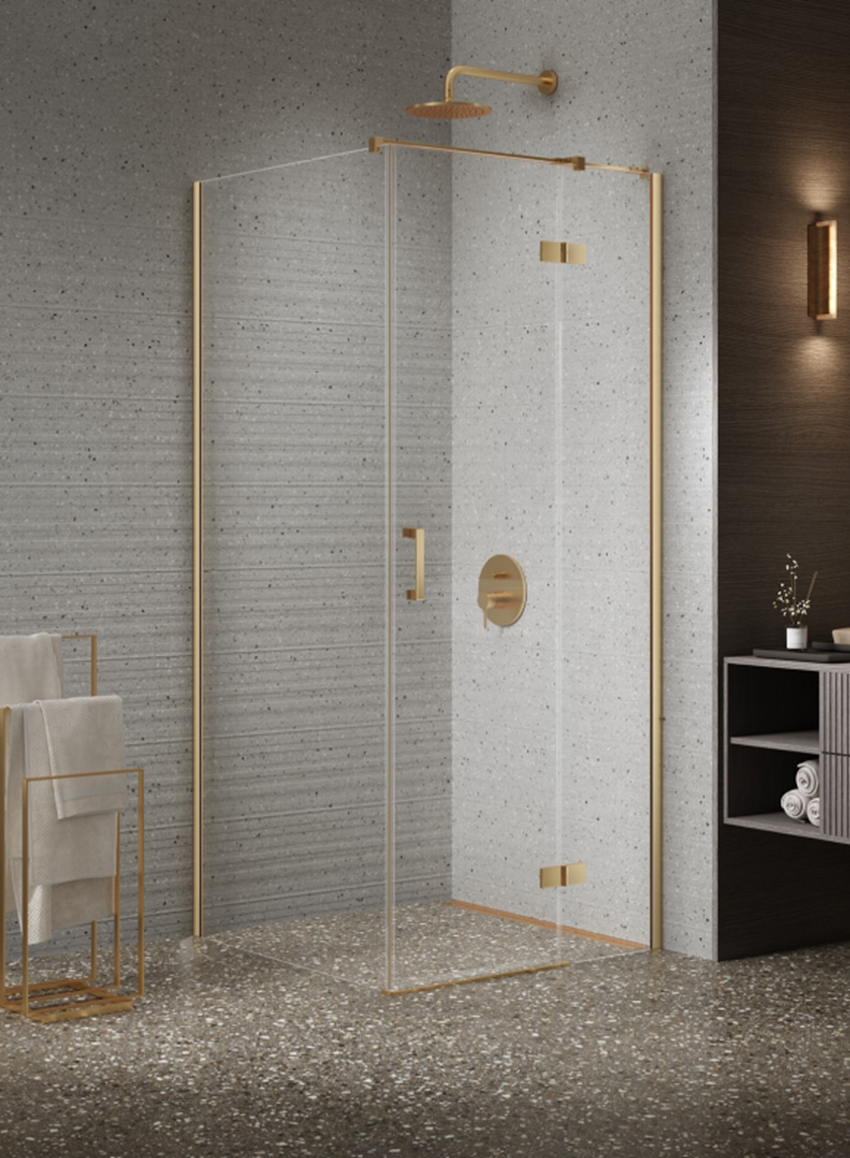 Kabina prysznicowa New Trendy Nesta Gold Brushed K-4436