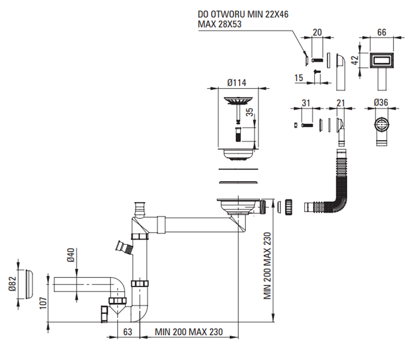 Zlewozmywak Deante Olfato Precious ZPO 010E syfon