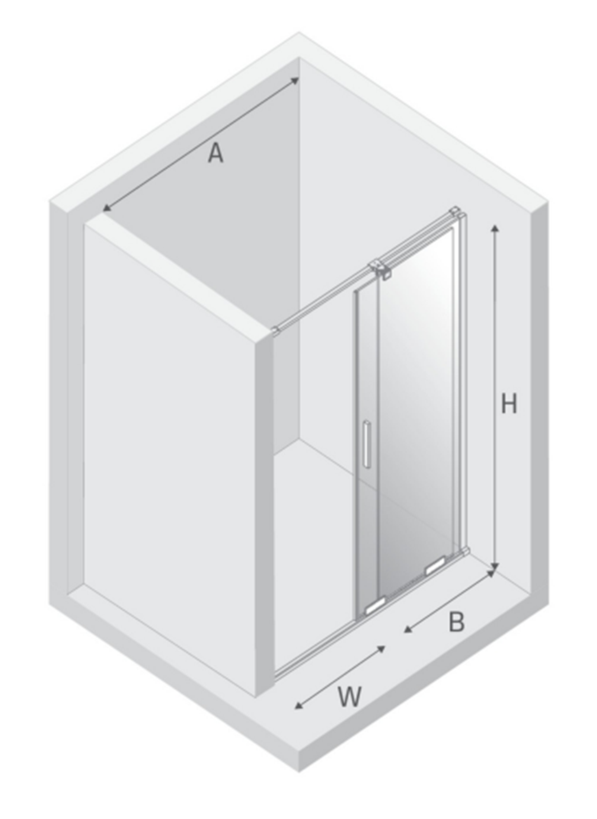 Drzwi wnękowe New Trendy Smart Copper Brushed EXK-7648 rys techniczny