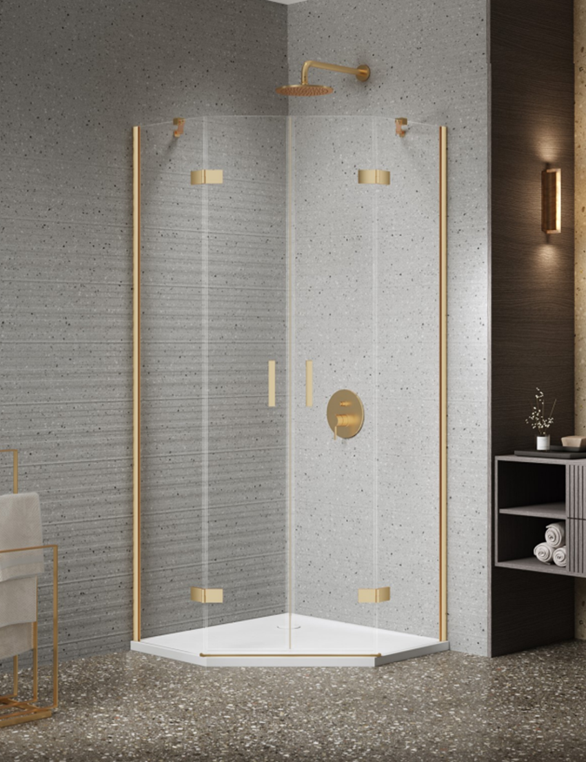 Kabina prysznicowa New Trendy Nesta Gold Brushed K-3804