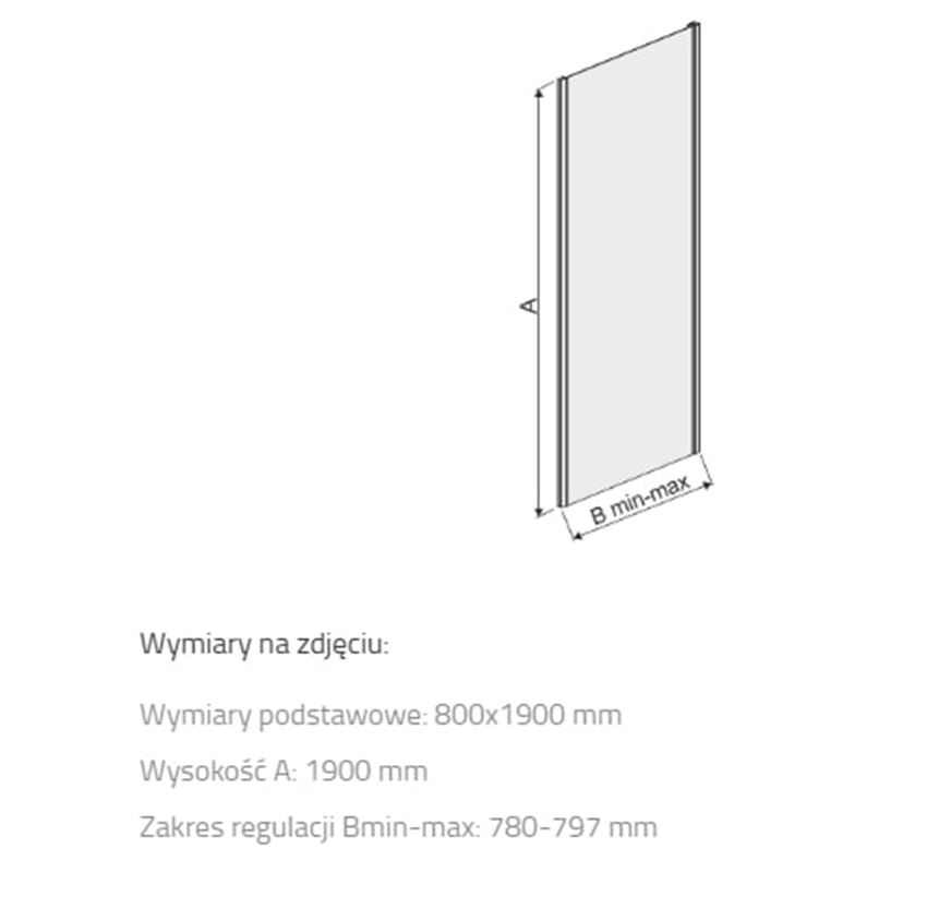 Ścianka dodatkowa Sanplast TX 600-271-1310-38-371 rys techniczny