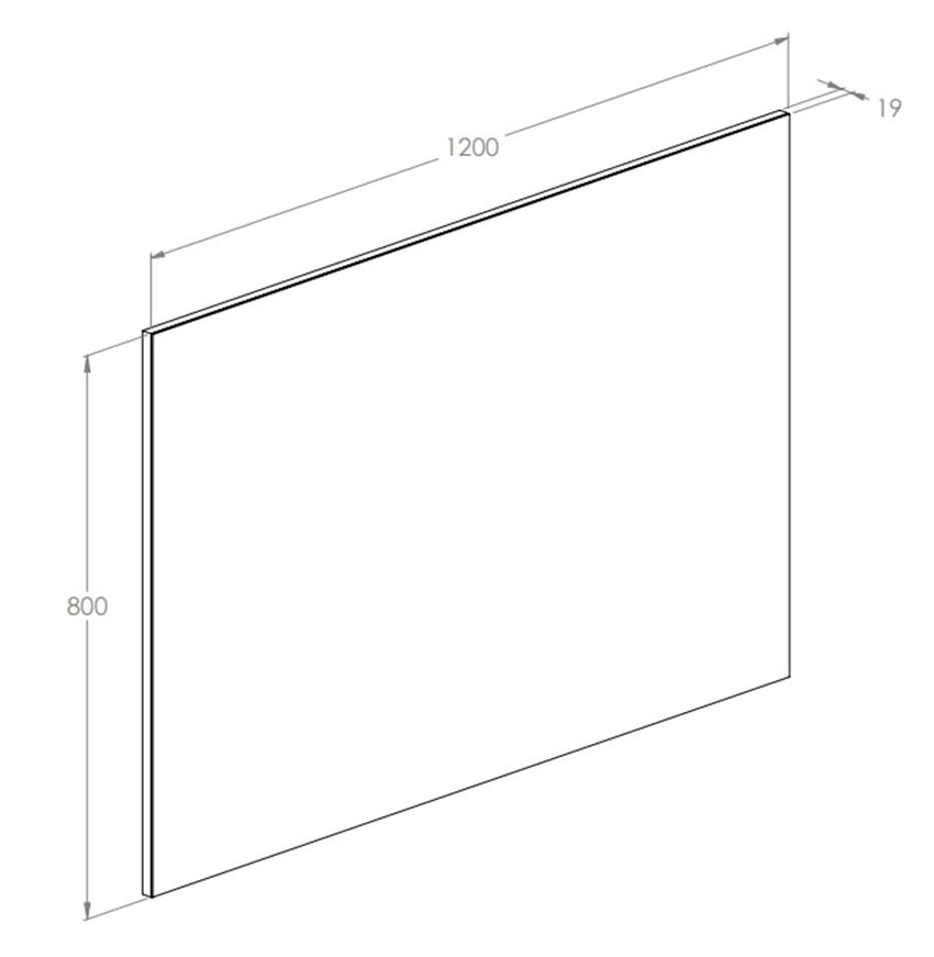 Lustro łazienkowe Roca Sote A812446000 rys techniczny