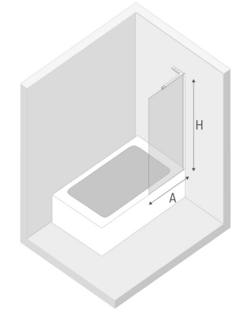 Parawan nawannowy New Trendy Nesta Copper Brushed P-0219-WL rys techniczny
