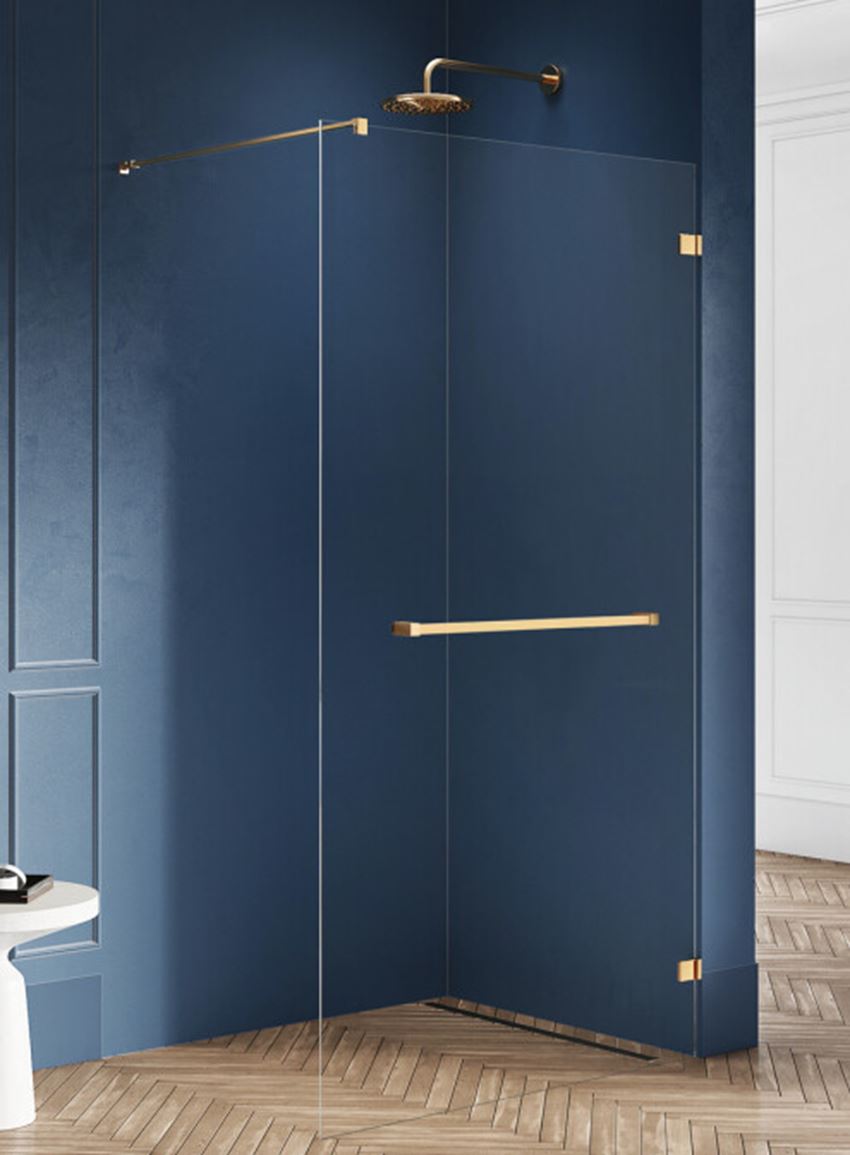 Kabina walk-in New Trendy Avexa Gold Brushed EXK-7026