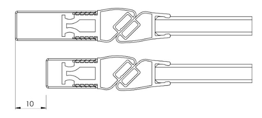 Profil poszerzający New Trendy Avexa Gold Brushed PP-0036 rys techniczny