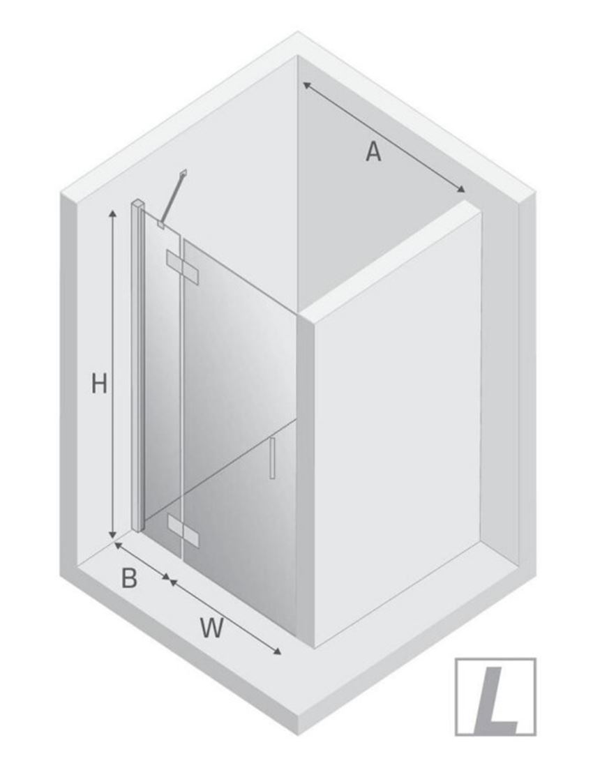 Drzwi wnękowe New Trendy Nesta Gold Brushed D-0868A rys techniczny