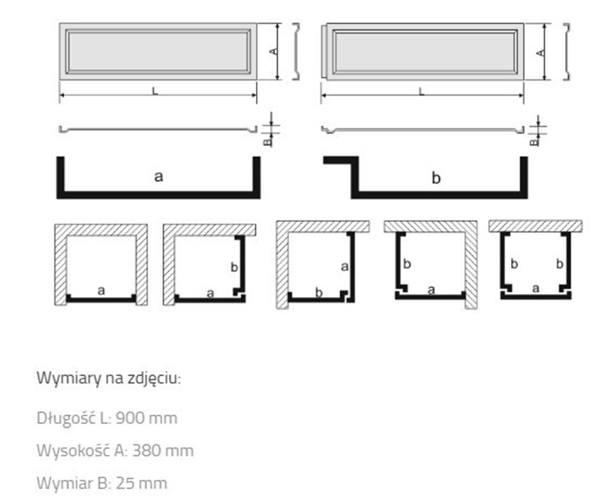 Obudowa brodzika Sanplast Classic 625-010-0140-01-000 rys techniczny