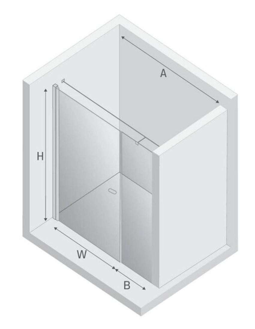Drzwi wnękowe New Trendy New Soleo D-0978A-WP rys techniczny