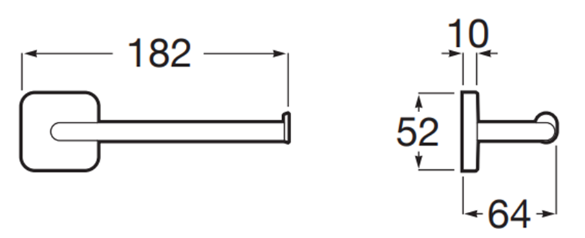 Wieszak na papier Roca Victoria A817890NB0 rys techniczny