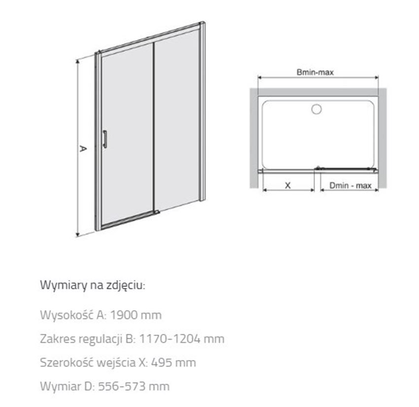 Drzwi przesuwne Sanplast Free Zone 600-271-3160-01-401 rys techniczny