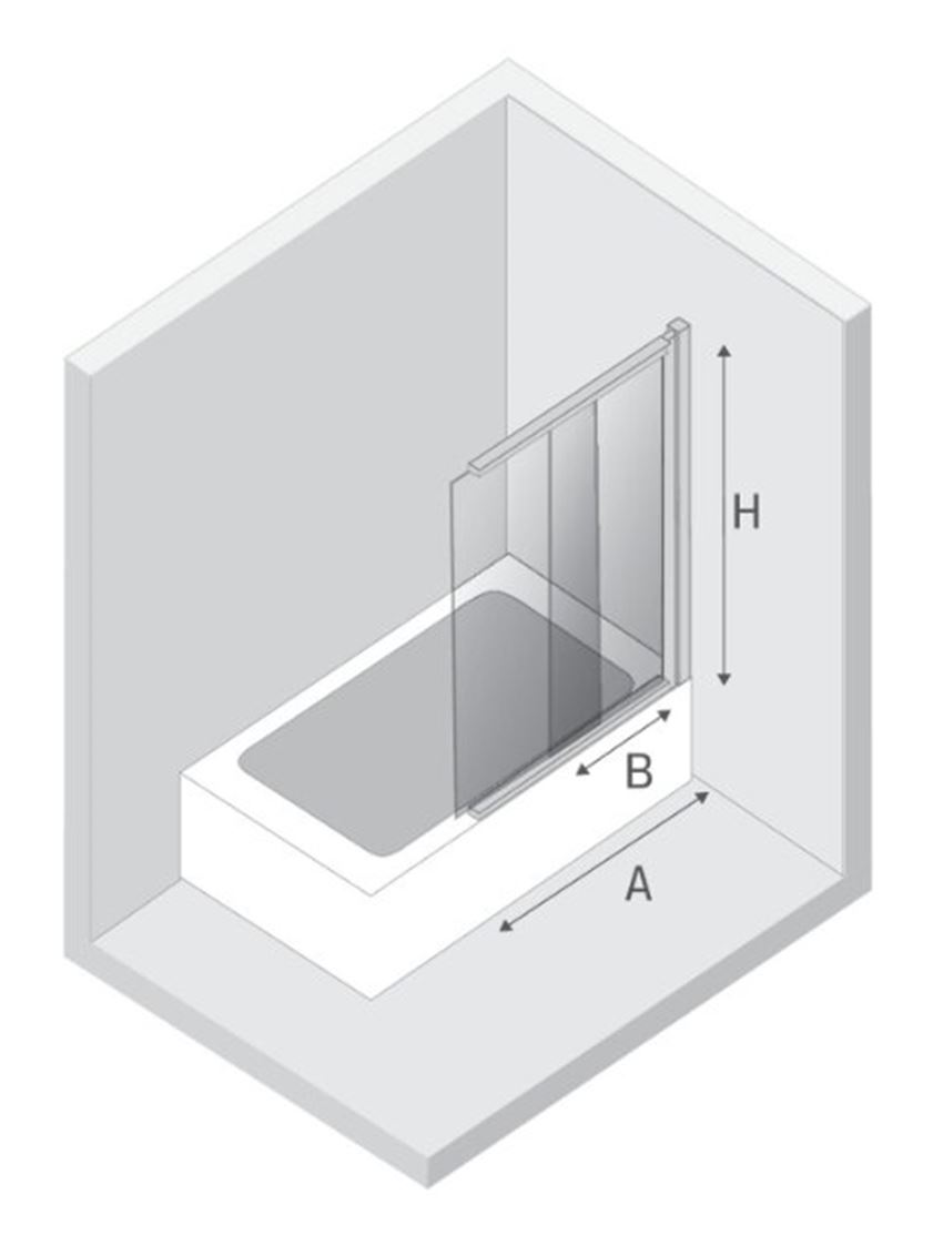 Parawan nawannowy New Trendy Sensi Copper Brushed P-0264 rys techniczny