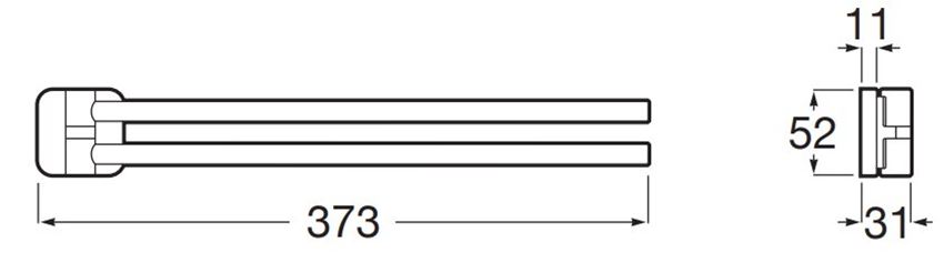 Wieszak podwójny Roca Victoria A817885C00 rys techniczny