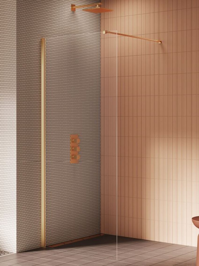Kabina walk-in New Trendy New Soleo Gold Brushed K-4317-WP
