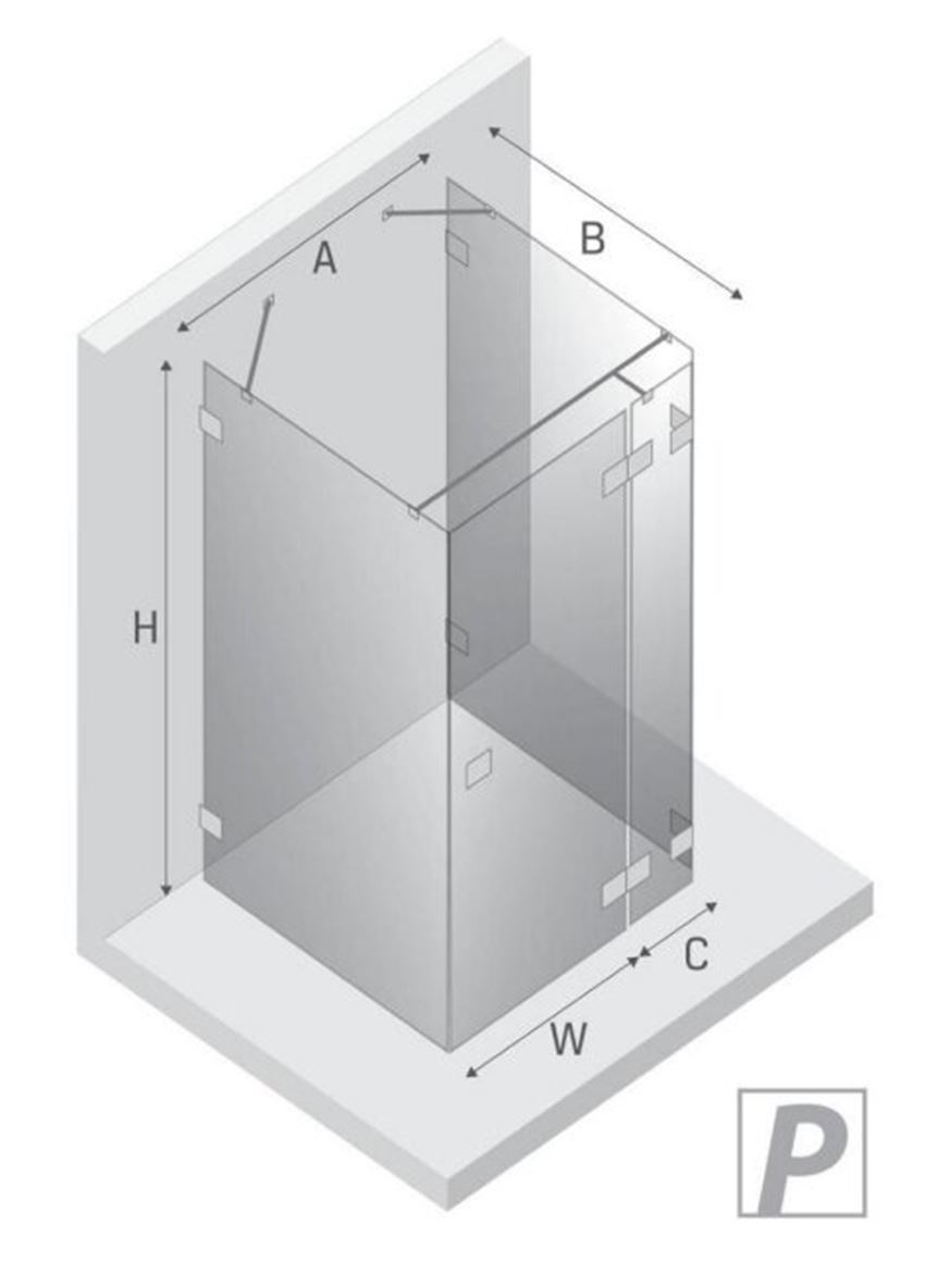 Kabina New Trendy Avexa EXK-2476 rys techniczny